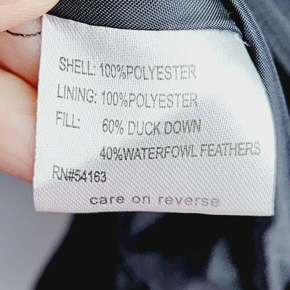 Calvin Klein Women's Black Down Puffer Zipper Front Jacket Size M Hooded - Picture 14 of 16